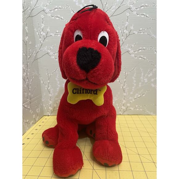 Vintage 2003 Kohls Cares Clifford the Big Red Dog 13” Plush Stuffed Animal Bone - Picture 9 of 9
